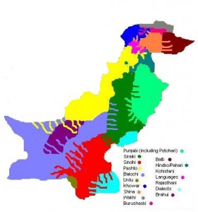 Pakistan Language map